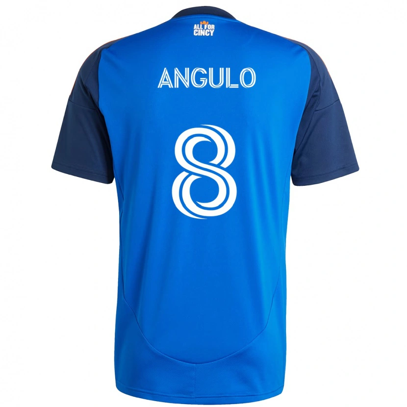 Danxen Kinder Marco Angulo #8 Dunkelblau Orange Heimtrikot Trikot 2025/26 T-Shirt