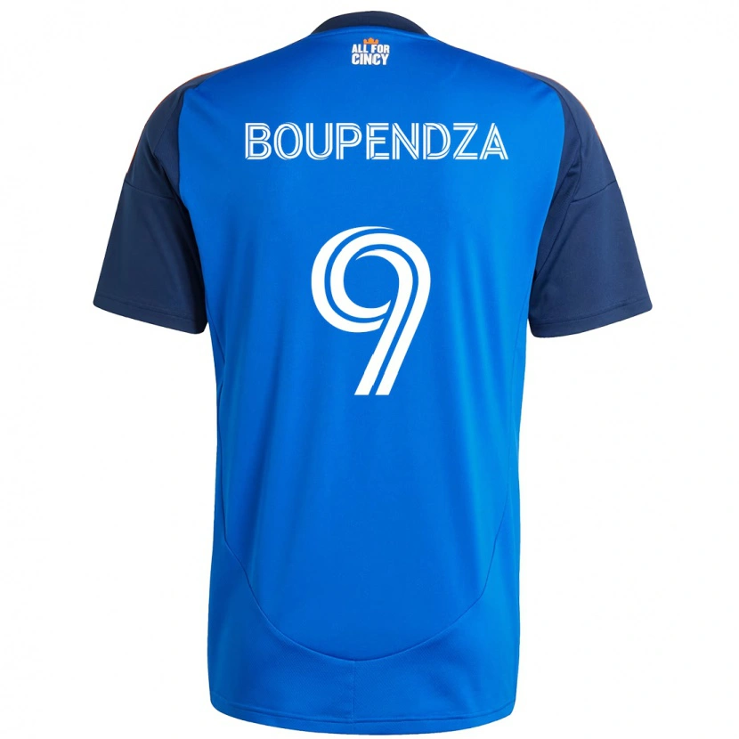 Danxen Kinder Aaron Boupendza #9 Dunkelblau Orange Heimtrikot Trikot 2025/26 T-Shirt