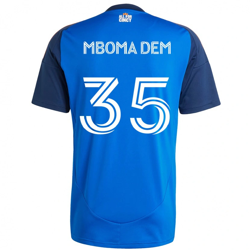 Danxen Kinder Kenji Mboma Dem #35 Dunkelblau Orange Heimtrikot Trikot 2025/26 T-Shirt