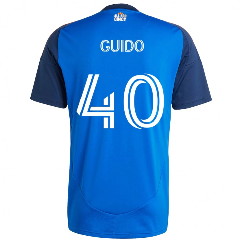 Danxen Kinder Alejandro Guido #40 Dunkelblau Orange Heimtrikot Trikot 2025/26 T-Shirt