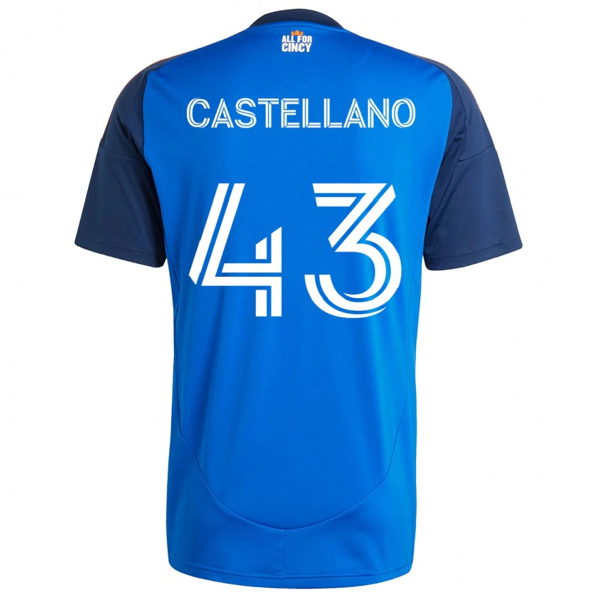 Danxen Kinder Jesús Castellano #43 Dunkelblau Orange Heimtrikot Trikot 2025/26 T-Shirt