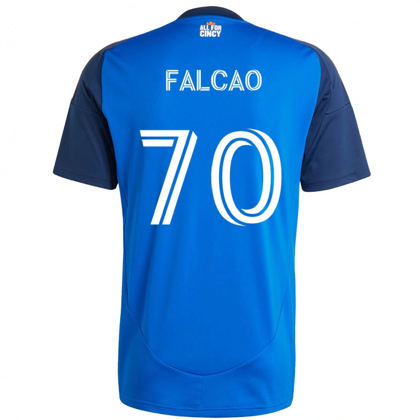 Danxen Kinder Kiano Falcao #70 Dunkelblau Orange Heimtrikot Trikot 2025/26 T-Shirt