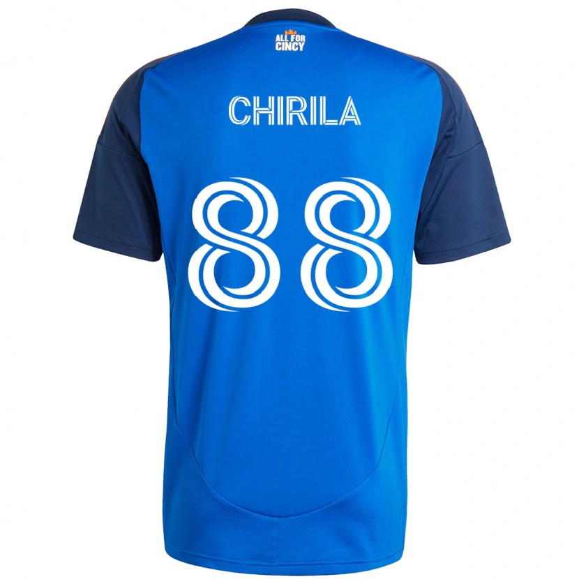 Danxen Kinder Andrei Chirilă #88 Dunkelblau Orange Heimtrikot Trikot 2025/26 T-Shirt