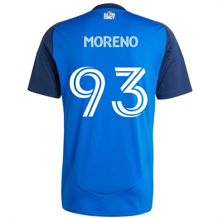 Danxen Kinder Júnior Moreno #93 Dunkelblau Orange Heimtrikot Trikot 2025/26 T-Shirt