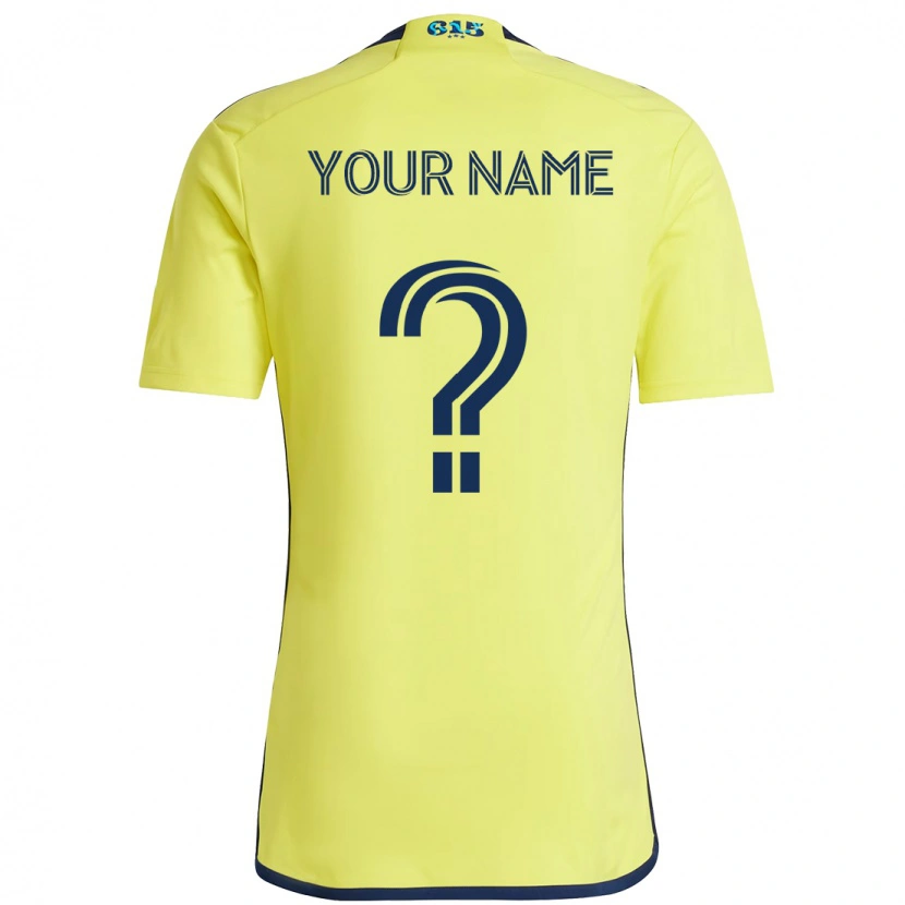 Danxen Kinder Ihren Namen #0 Gelb Marineblau Heimtrikot Trikot 2025/26 T-Shirt