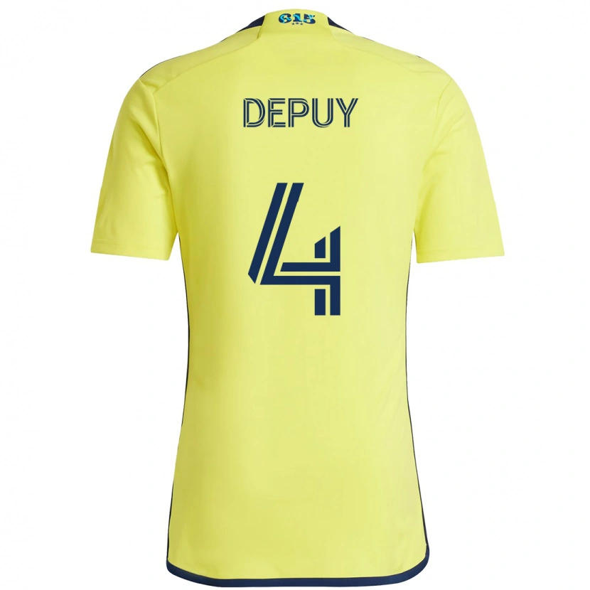 Danxen Kinder Nick Depuy #4 Gelb Marineblau Heimtrikot Trikot 2025/26 T-Shirt