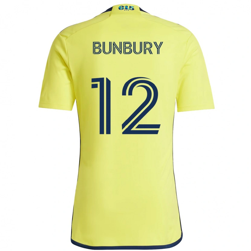 Danxen Kinder Teal Bunbury #12 Gelb Marineblau Heimtrikot Trikot 2025/26 T-Shirt