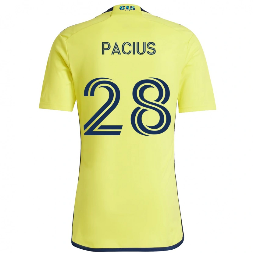 Danxen Kinder Woobens Pacius #28 Gelb Marineblau Heimtrikot Trikot 2025/26 T-Shirt