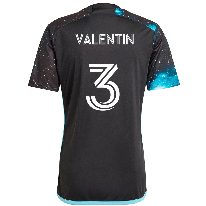 Danxen Kinder Zarek Valentin #3 Schwarz Blau Heimtrikot Trikot 2025/26 T-Shirt