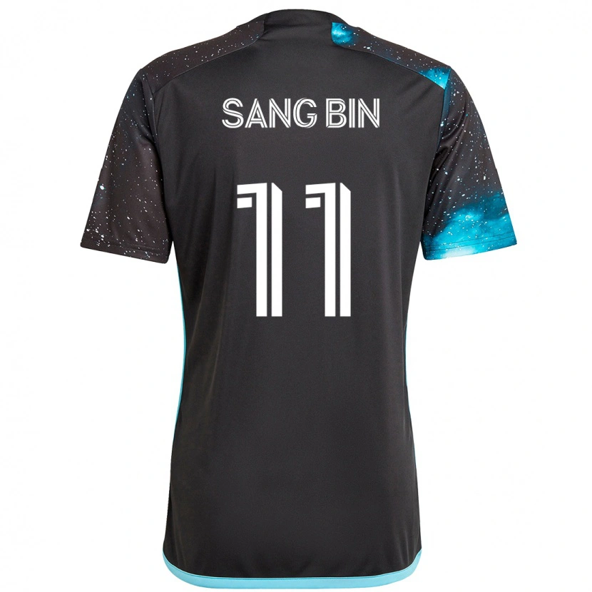 Danxen Kinder Sang-Bin Jeong #11 Schwarz Blau Heimtrikot Trikot 2025/26 T-Shirt