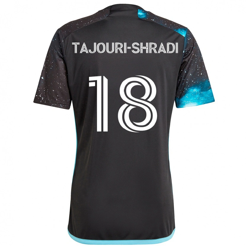 Danxen Kinder Ismael Tajouri-Shradi #18 Schwarz Blau Heimtrikot Trikot 2025/26 T-Shirt