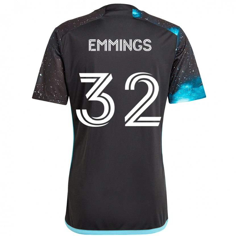 Danxen Kinder Fred Emmings #32 Schwarz Blau Heimtrikot Trikot 2025/26 T-Shirt