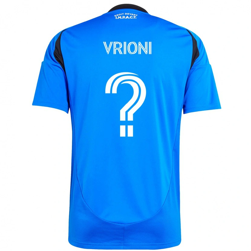 Danxen Kinder Giacomo Vrioni #0 Dunkelblau Schwarz Heimtrikot Trikot 2025/26 T-Shirt