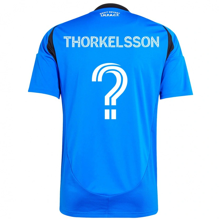 Danxen Kinder Róbert Orri Thorkelsson #0 Dunkelblau Schwarz Heimtrikot Trikot 2025/26 T-Shirt