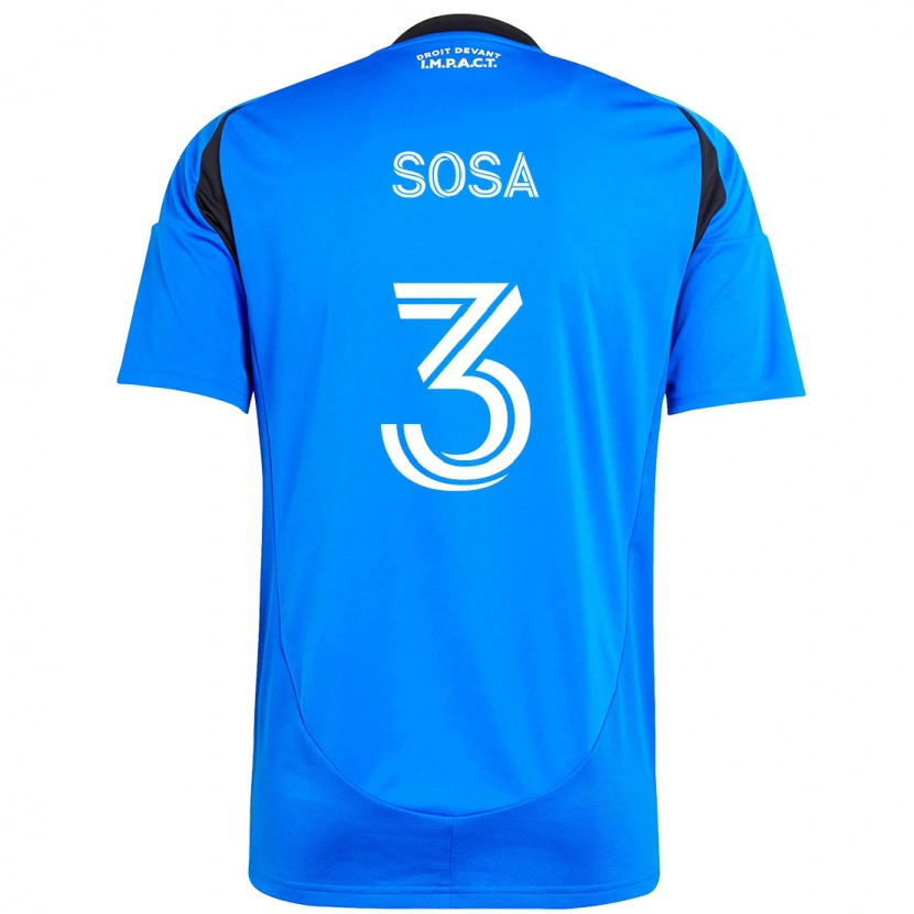 Danxen Kinder Joaquín Sosa #3 Dunkelblau Schwarz Heimtrikot Trikot 2025/26 T-Shirt