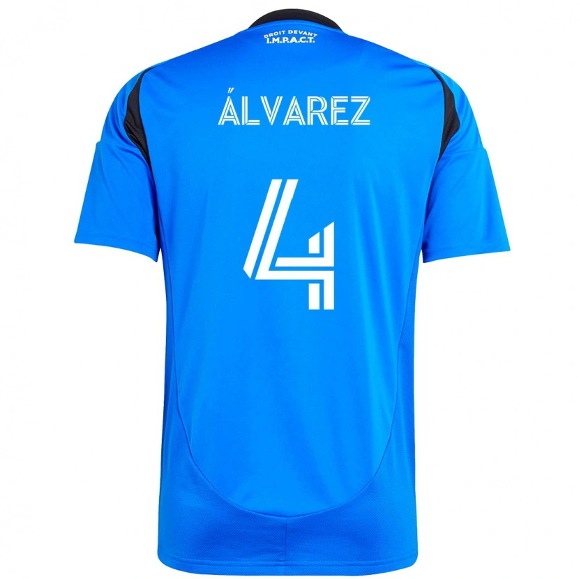 Danxen Kinder Fernando Álvarez #4 Dunkelblau Schwarz Heimtrikot Trikot 2025/26 T-Shirt