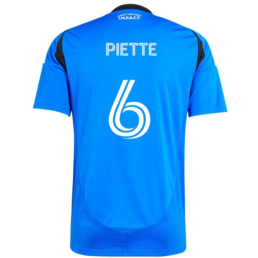 Danxen Kinder Samuel Piette #6 Dunkelblau Schwarz Heimtrikot Trikot 2025/26 T-Shirt