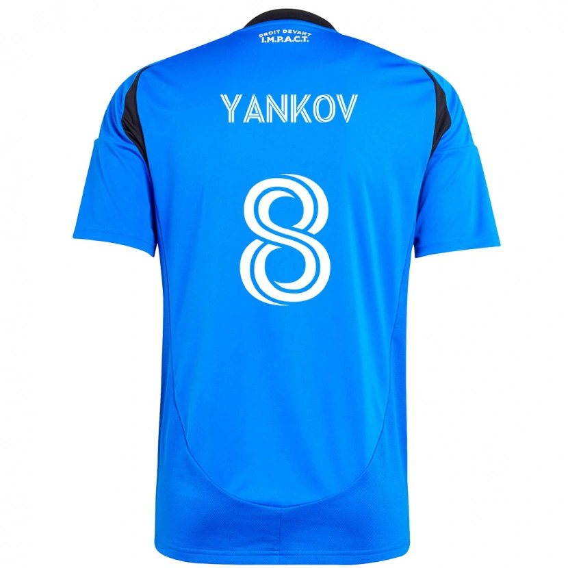 Danxen Kinder Dominik Yankov #8 Dunkelblau Schwarz Heimtrikot Trikot 2025/26 T-Shirt