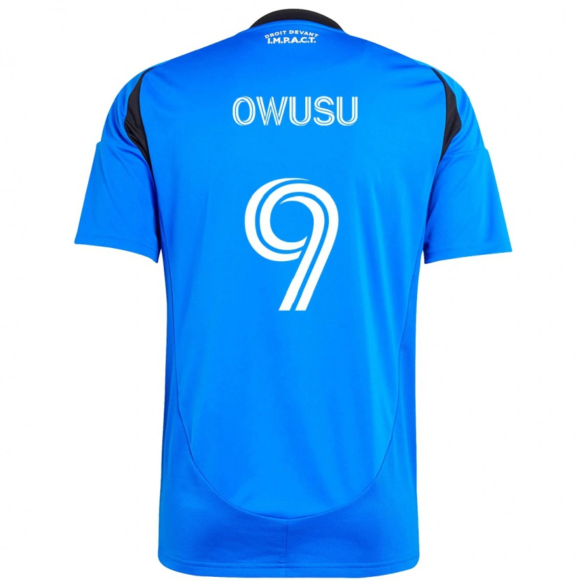 Danxen Kinder Prince Osei Owusu #9 Dunkelblau Schwarz Heimtrikot Trikot 2025/26 T-Shirt