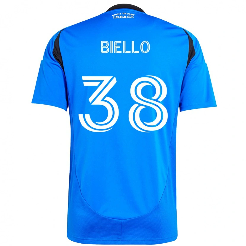 Danxen Kinder Alessandro Biello #38 Dunkelblau Schwarz Heimtrikot Trikot 2025/26 T-Shirt