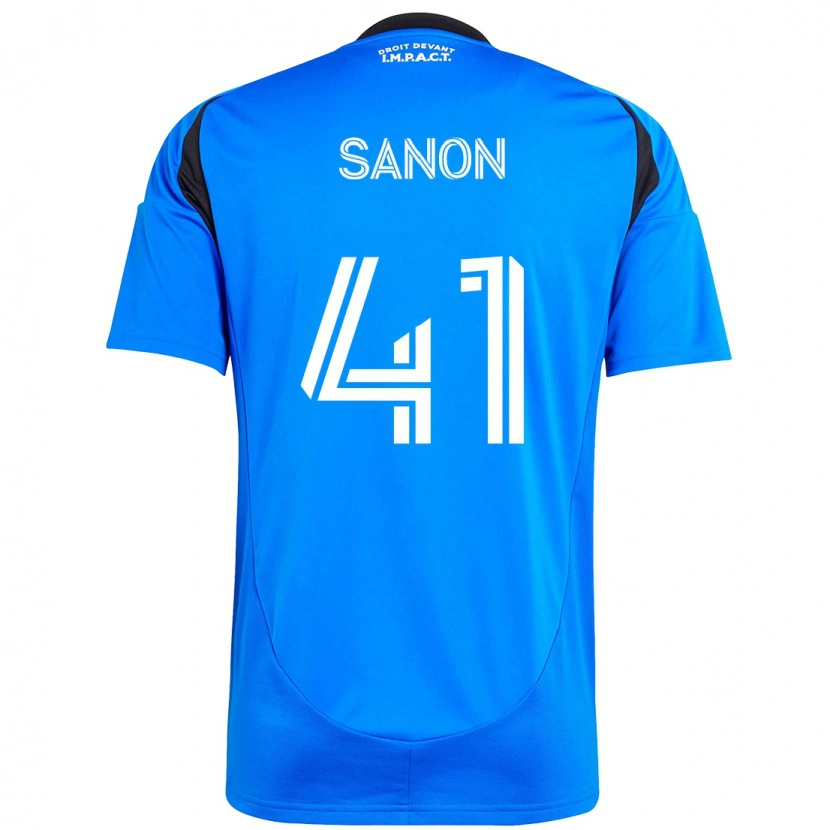 Danxen Kinder Jérémy Sanon #41 Dunkelblau Schwarz Heimtrikot Trikot 2025/26 T-Shirt