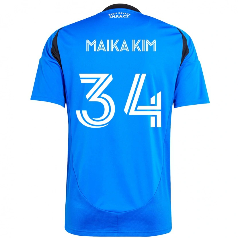 Danxen Kinder Guerrier Maika Kim #34 Dunkelblau Schwarz Heimtrikot Trikot 2025/26 T-Shirt