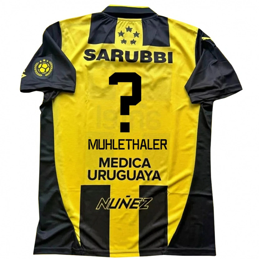 Danxen Kinder Stiven Muhlethaler #0 Gelb Schwarz Heimtrikot Trikot 2025/26 T-Shirt