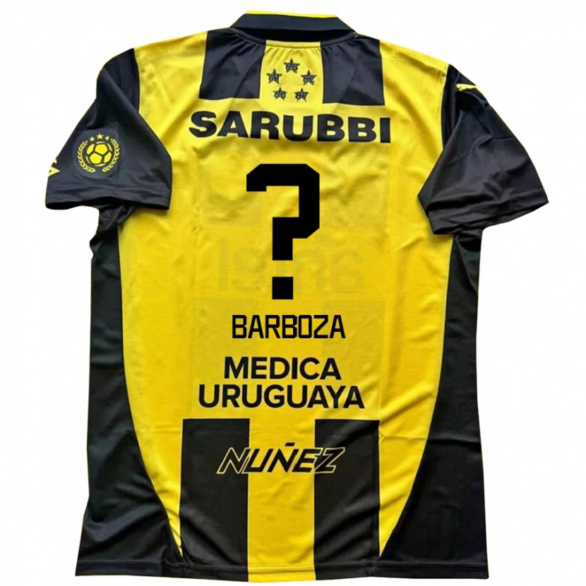 Danxen Kinder Brian Barboza #0 Gelb Schwarz Heimtrikot Trikot 2025/26 T-Shirt