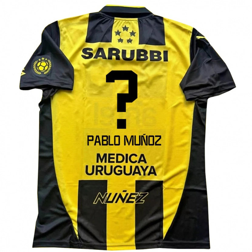 Danxen Kinder Juan Pablo Muñoz #0 Gelb Schwarz Heimtrikot Trikot 2025/26 T-Shirt
