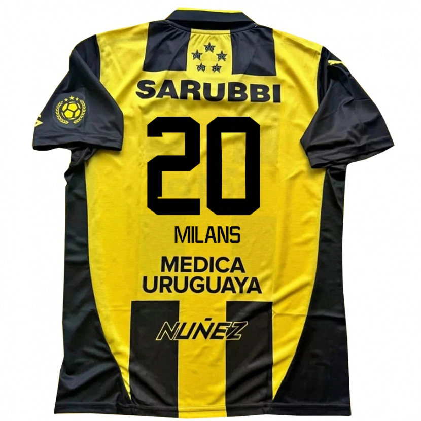 Danxen Kinder Pedro Milans #20 Gelb Schwarz Heimtrikot Trikot 2025/26 T-Shirt