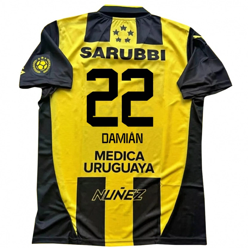 Danxen Kinder Damián Suárez #22 Gelb Schwarz Heimtrikot Trikot 2025/26 T-Shirt