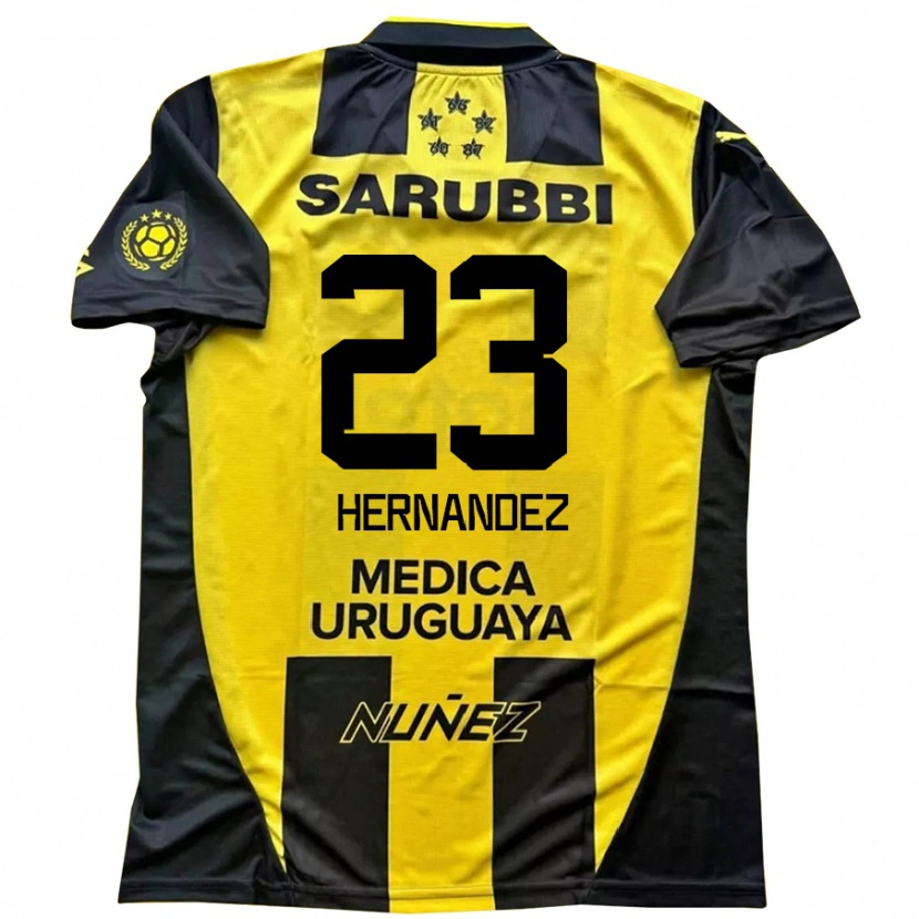 Danxen Kinder Abel Hernandez #23 Gelb Schwarz Heimtrikot Trikot 2025/26 T-Shirt