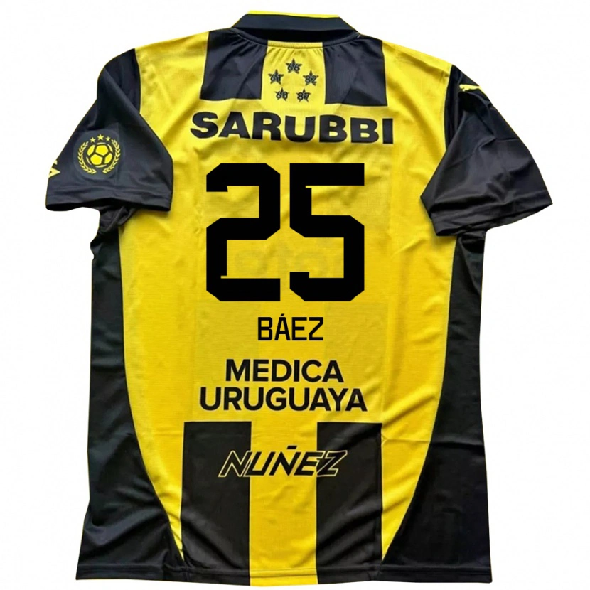 Danxen Kinder Jaime Báez #25 Gelb Schwarz Heimtrikot Trikot 2025/26 T-Shirt