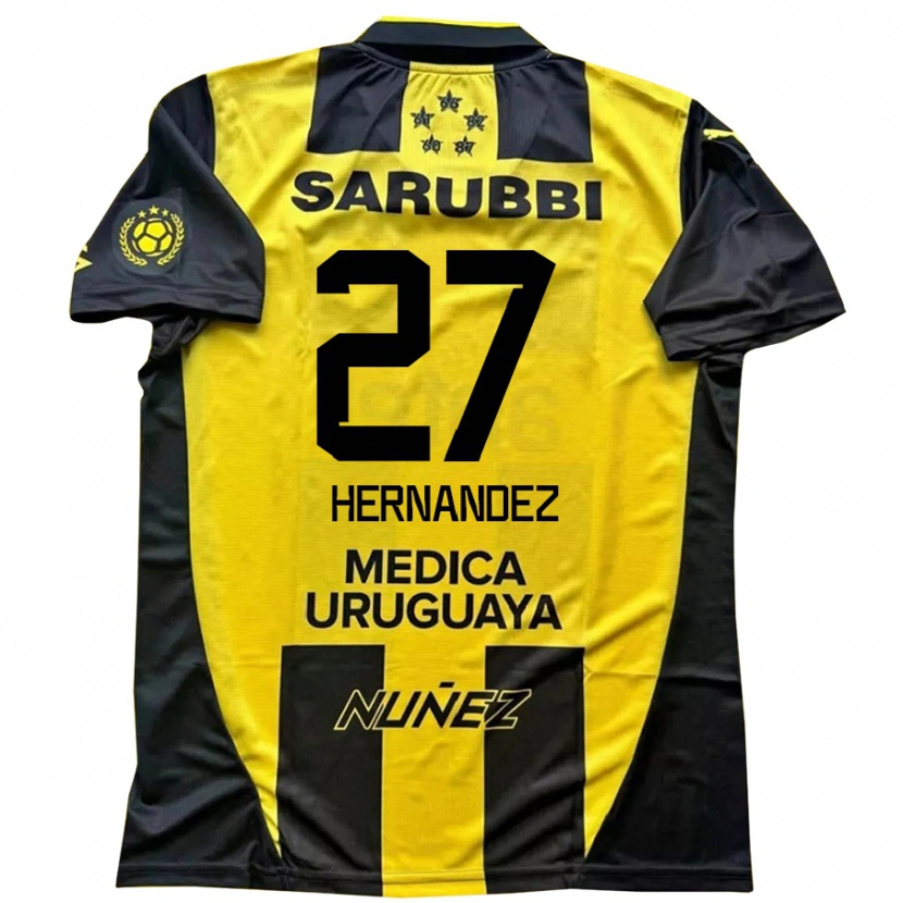 Danxen Kinder Lucas Hernández #27 Gelb Schwarz Heimtrikot Trikot 2025/26 T-Shirt