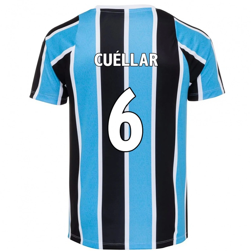Danxen Kinder Gustavo Cuéllar #6 Blau Schwarz Weiß Heimtrikot Trikot 2025/26 T-Shirt