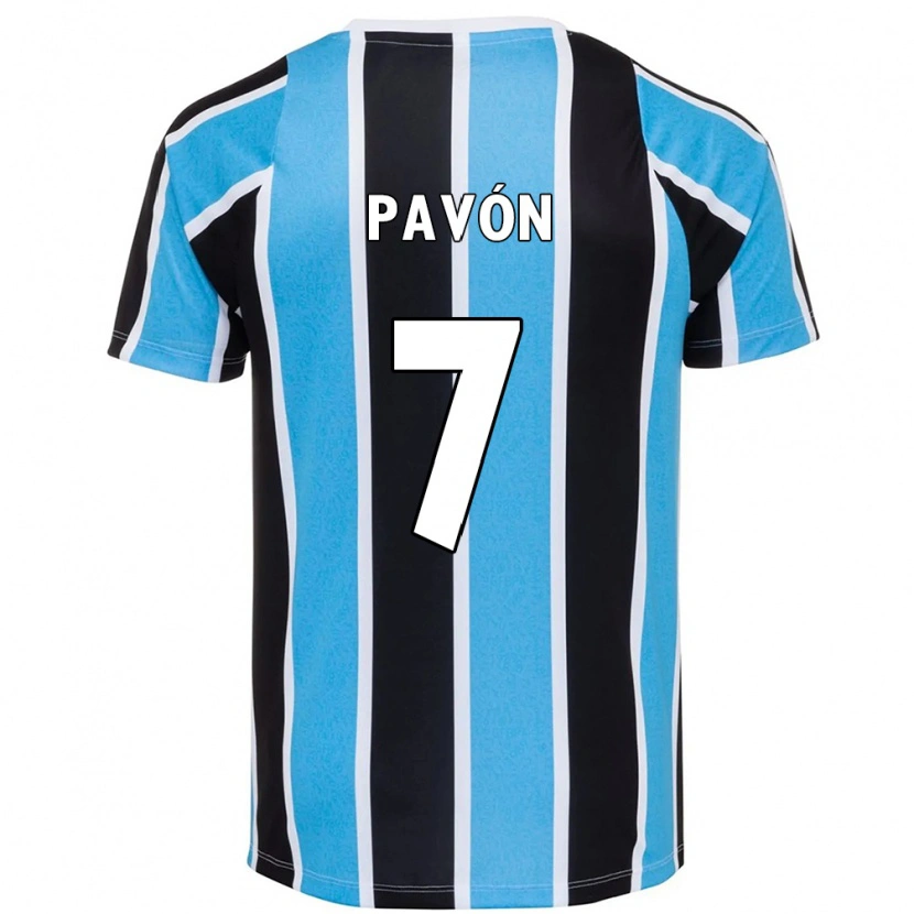 Danxen Kinder Cristian Pavón #7 Blau Schwarz Weiß Heimtrikot Trikot 2025/26 T-Shirt