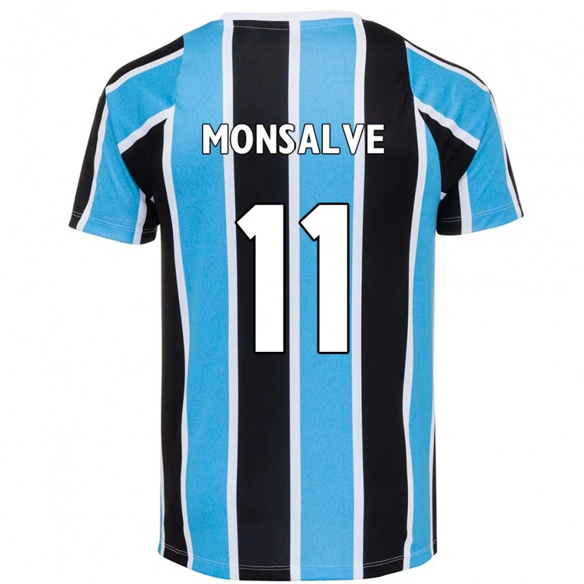 Danxen Kinder Miguel Monsalve #11 Blau Schwarz Weiß Heimtrikot Trikot 2025/26 T-Shirt