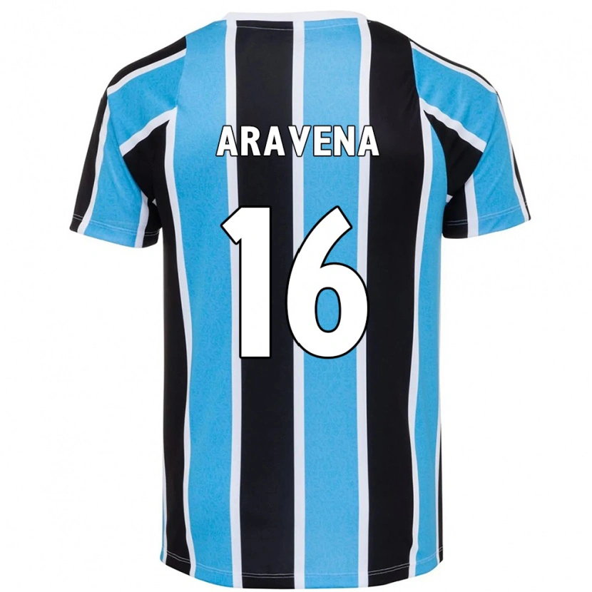 Danxen Kinder Alexander Aravena #16 Blau Schwarz Weiß Heimtrikot Trikot 2025/26 T-Shirt