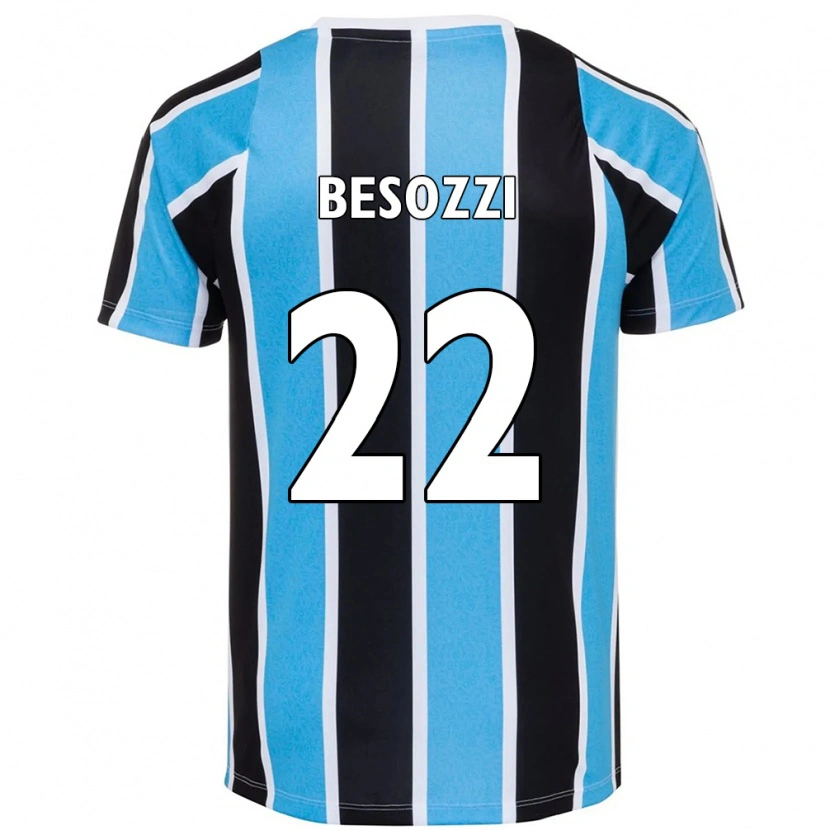 Danxen Kinder Lucas Besozzi #22 Blau Schwarz Weiß Heimtrikot Trikot 2025/26 T-Shirt