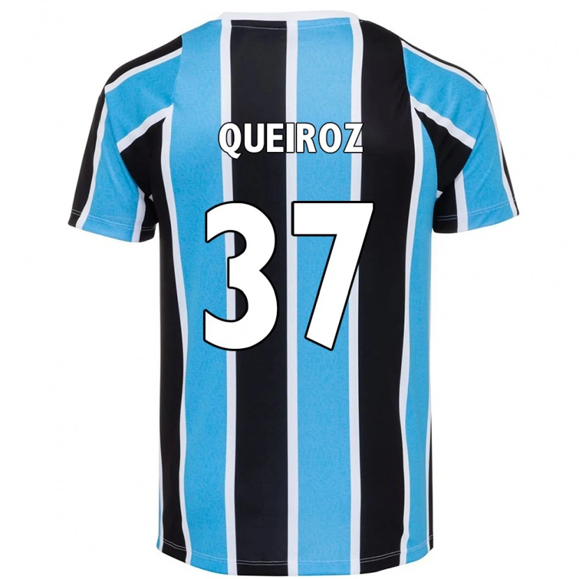 Danxen Kinder Du Queiroz #37 Blau Schwarz Weiß Heimtrikot Trikot 2025/26 T-Shirt