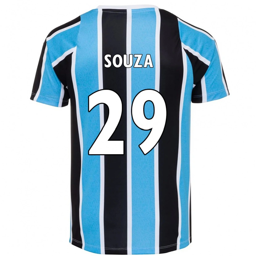 Danxen Kinder Diego Souza #29 Blau Schwarz Weiß Heimtrikot Trikot 2025/26 T-Shirt