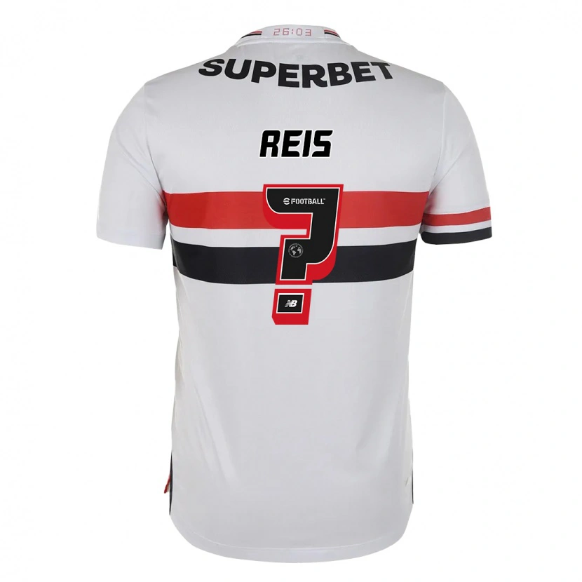 Danxen Kinder Guilherme Reis #0 Rot Schwarz Weiß Heimtrikot Trikot 2025/26 T-Shirt