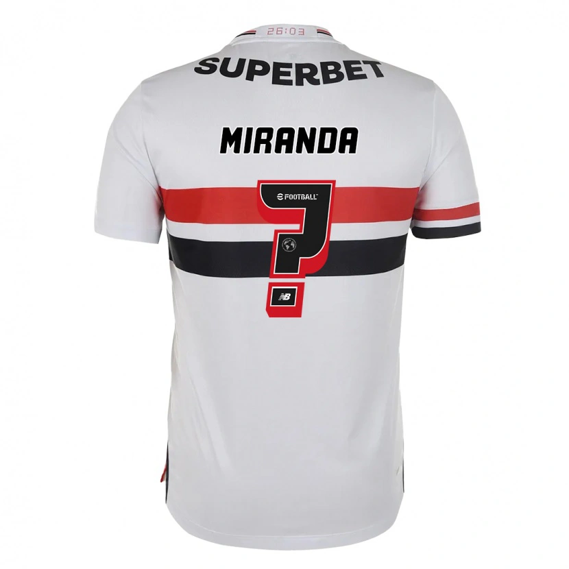 Danxen Kinder Gustavo Miranda #0 Rot Schwarz Weiß Heimtrikot Trikot 2025/26 T-Shirt