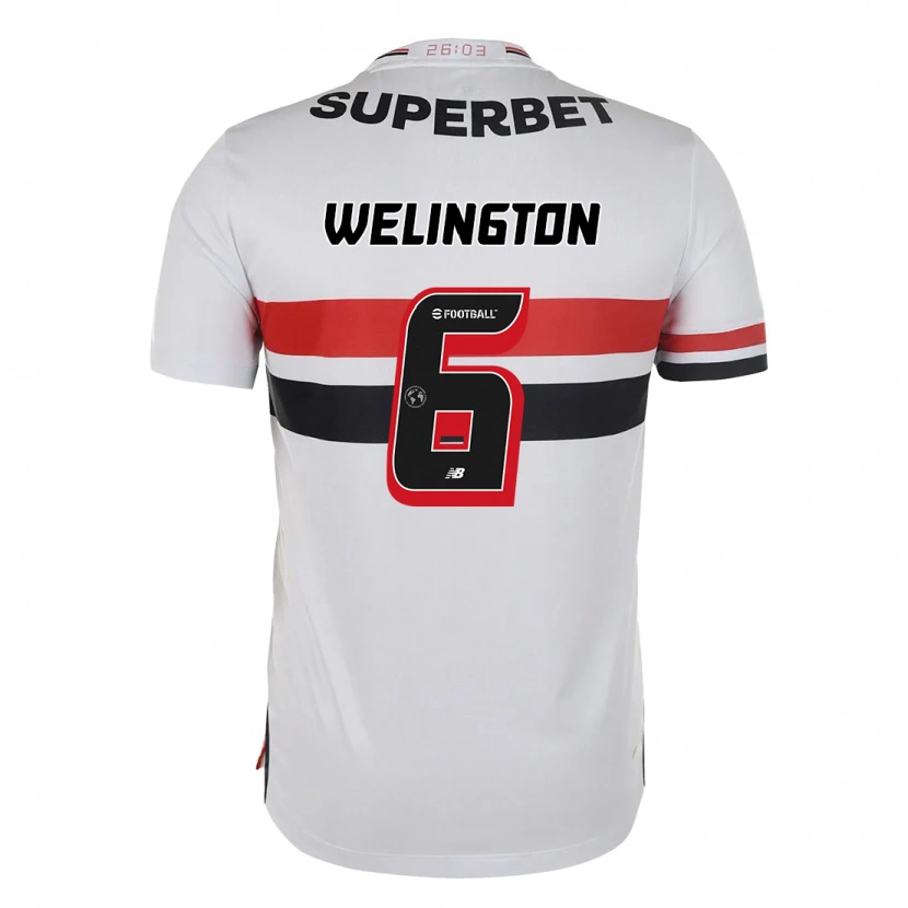 Danxen Kinder Welington #6 Rot Schwarz Weiß Heimtrikot Trikot 2025/26 T-Shirt
