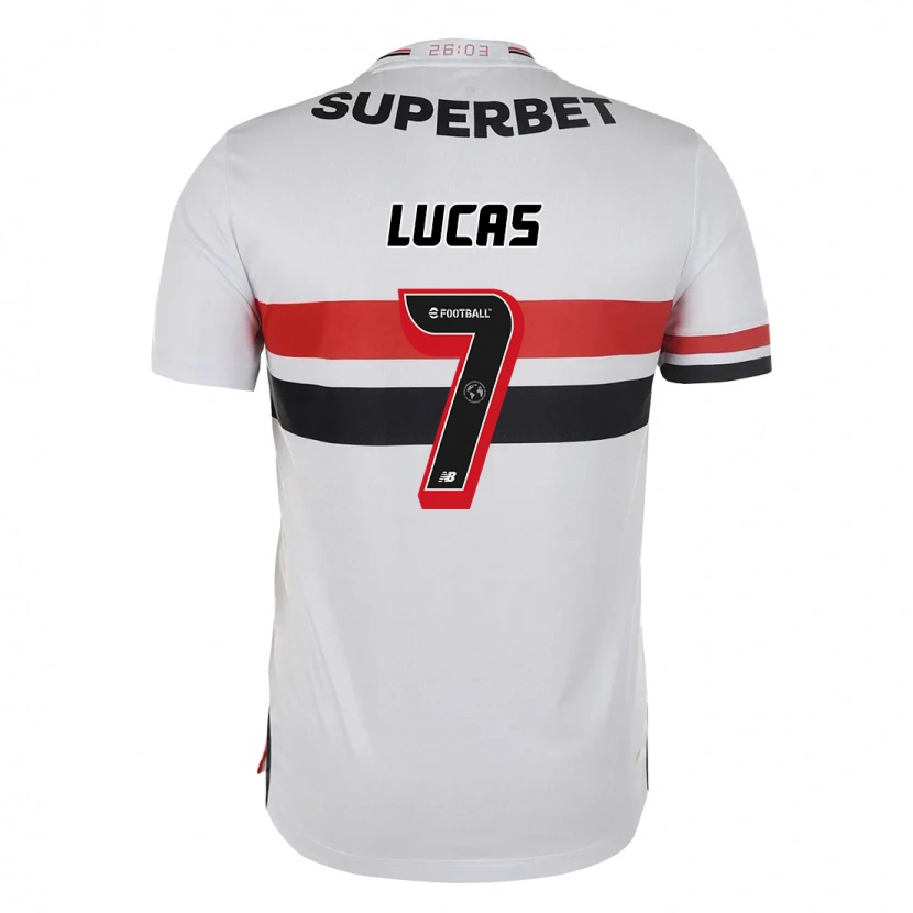 Danxen Kinder Lucas Moura #7 Rot Schwarz Weiß Heimtrikot Trikot 2025/26 T-Shirt