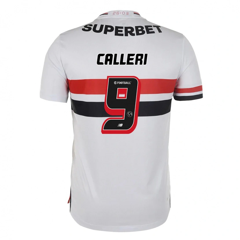 Danxen Kinder Jonathan Calleri #9 Rot Schwarz Weiß Heimtrikot Trikot 2025/26 T-Shirt