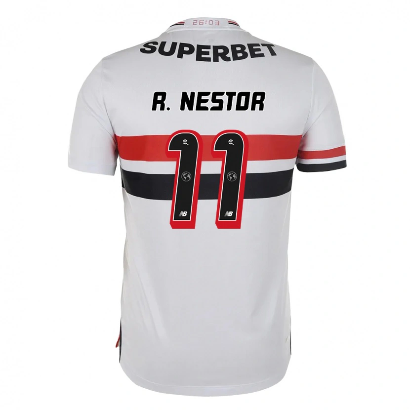 Danxen Kinder Rodrigo Nestor #11 Rot Schwarz Weiß Heimtrikot Trikot 2025/26 T-Shirt