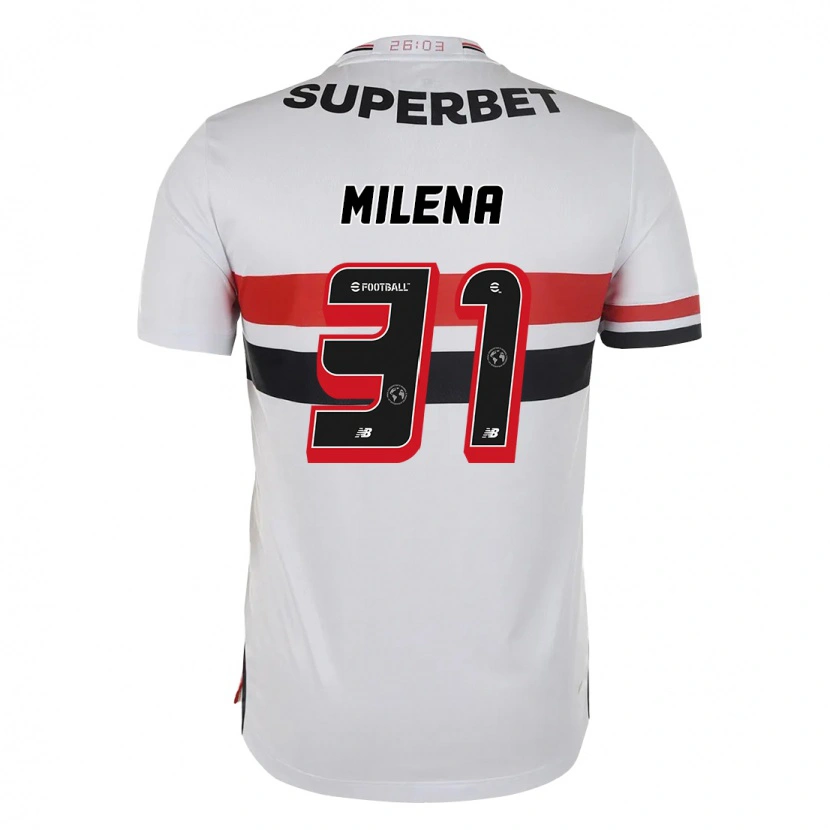 Danxen Kinder Milena #31 Rot Schwarz Weiß Heimtrikot Trikot 2025/26 T-Shirt