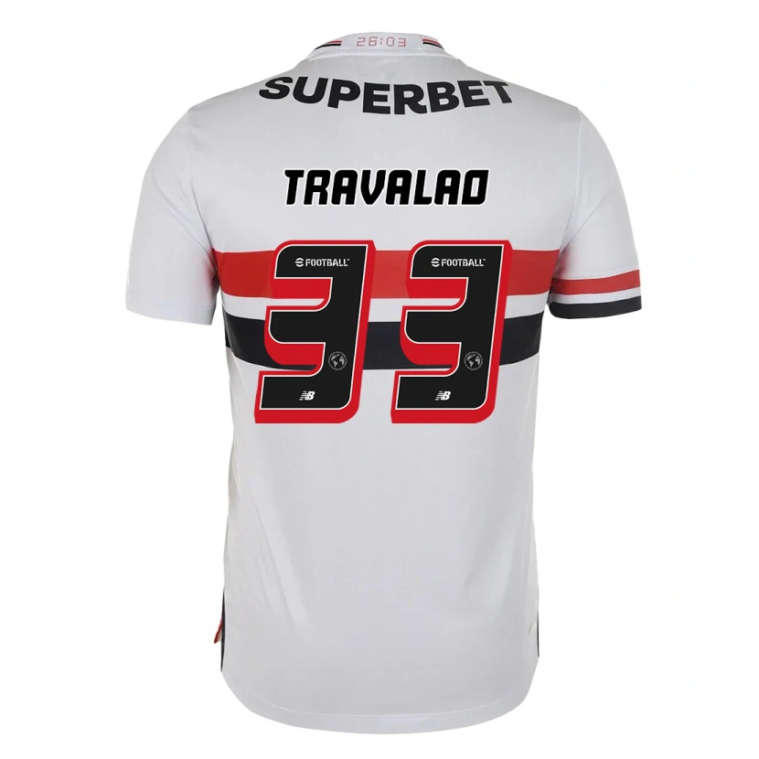 Danxen Kinder Rafa Travalão #33 Rot Schwarz Weiß Heimtrikot Trikot 2025/26 T-Shirt