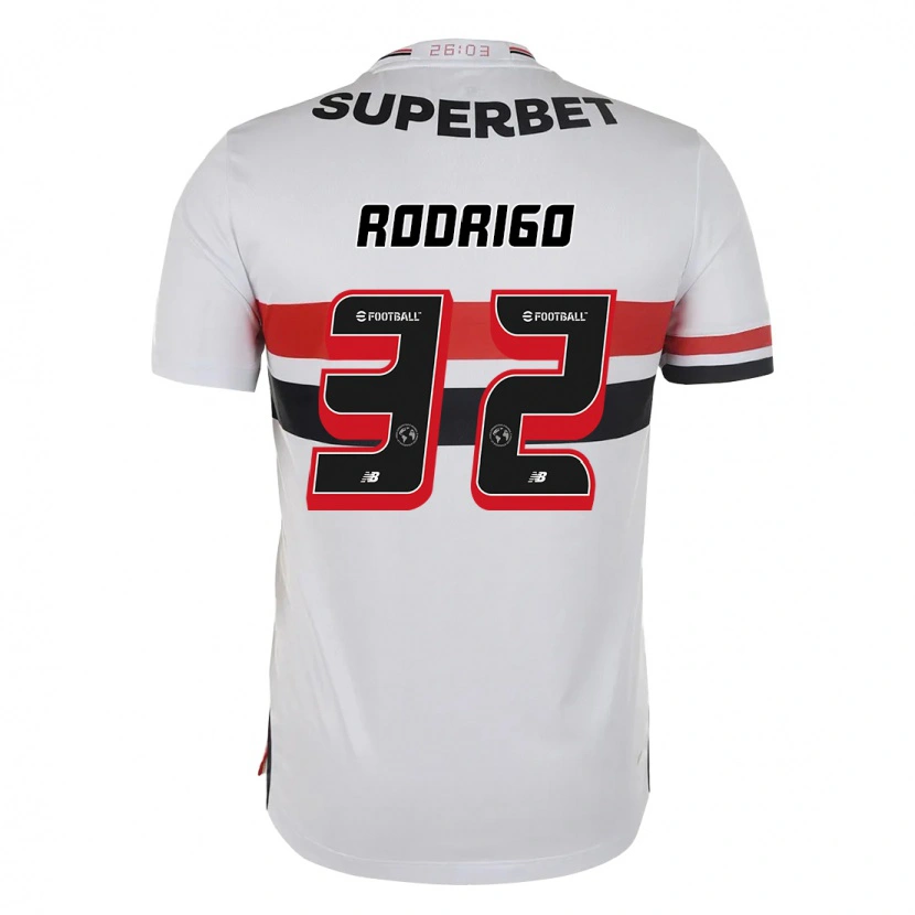 Danxen Kinder Rodrigo #32 Rot Schwarz Weiß Heimtrikot Trikot 2025/26 T-Shirt